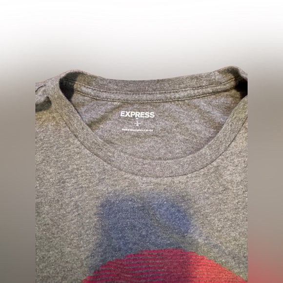 Express Men's Graphic Logo T-Shirt Gray Large - Picture 3 of 3